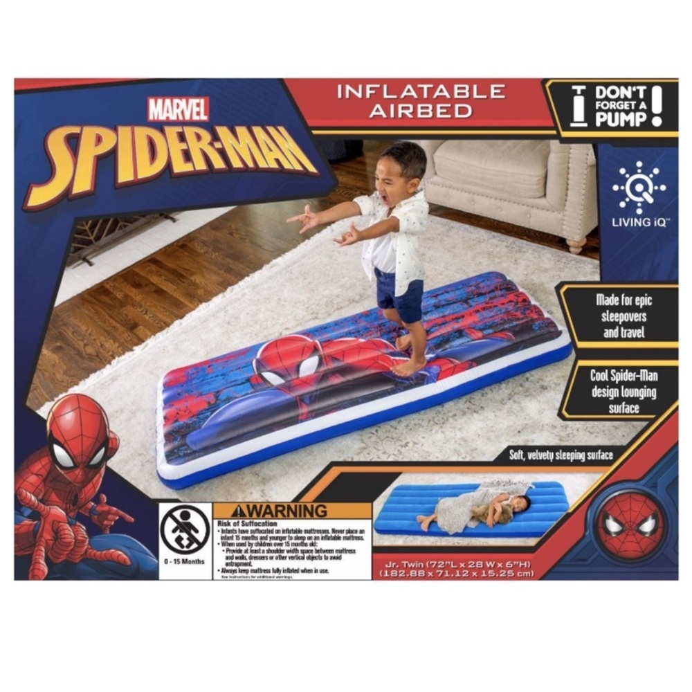 Spider-Man Inflatable JrTwin Air Bed Mattress NEW